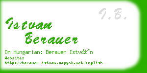 istvan berauer business card